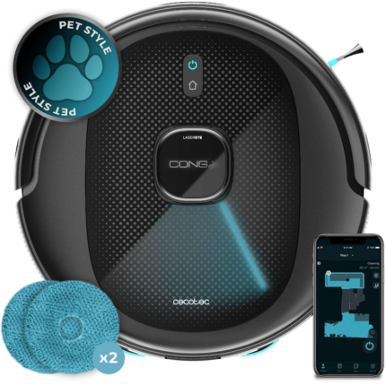 Robot Aspirador Cecotec Conga 9590 Spin Revolution Ultra Power con 10 000 Pa de Potencia